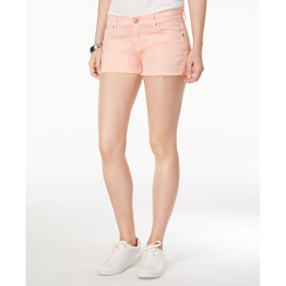 Hudson Jeans Kenzie Cotton Frayed Denim Shorts